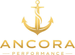 ANCORA PERFORMANCE logo: a gold anchor above the words Ancora Performance